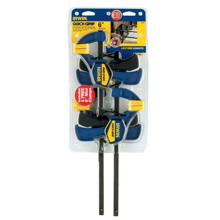 Irwin Quick-Grip 6 in. x 2.43 in. D Resin Bar Clamp 300 lb. 4 pc.