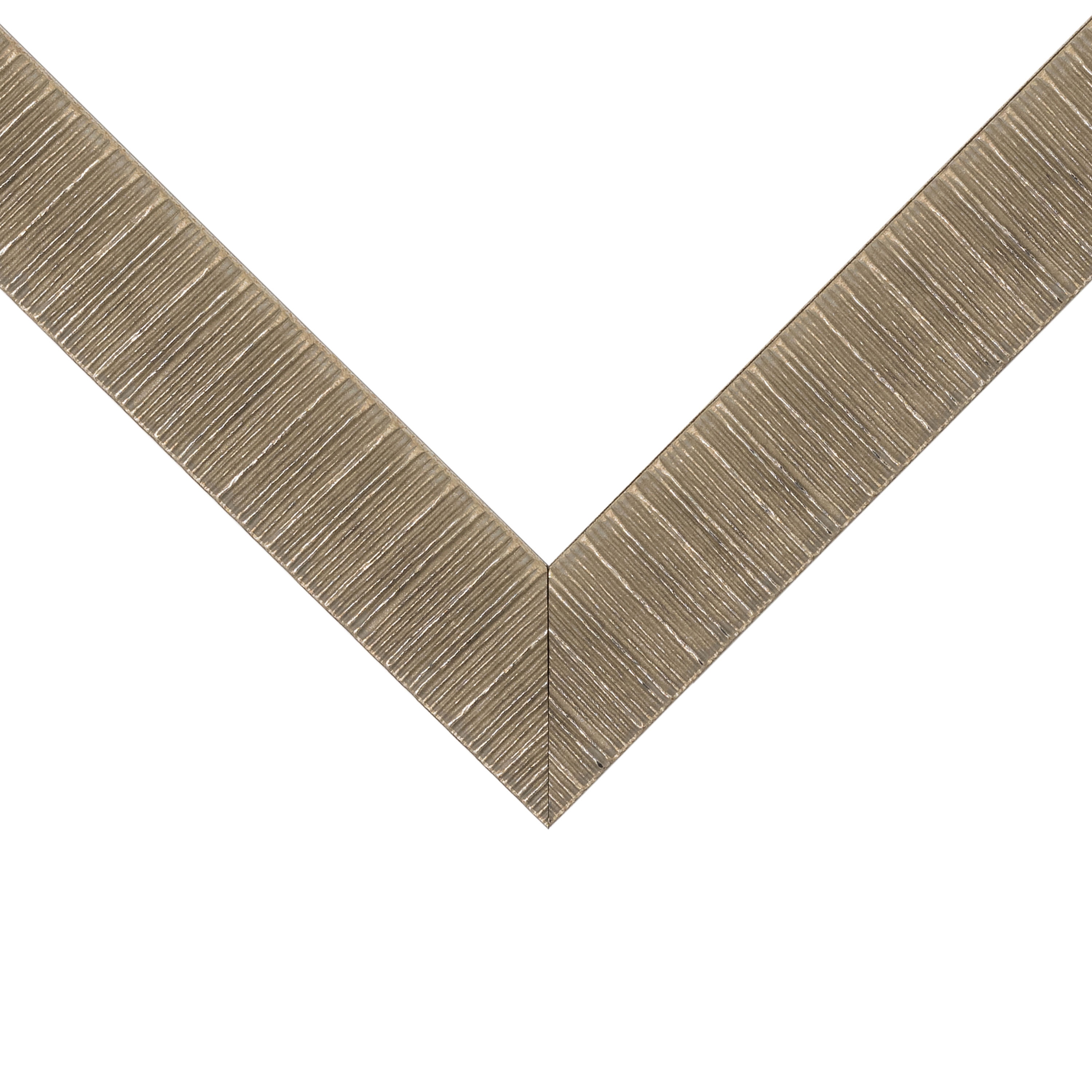 Craig Frames Linear, 22x28 Picture Frame Matted for an 18x24 Photo, Aged Silver
