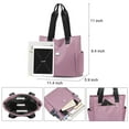 thumbnail image 4 of Entchin Women Hobo Bag,Water Resistant Nylon Tote Bag,Casual Shoulder Handbag Purse,Pink, 4 of 6