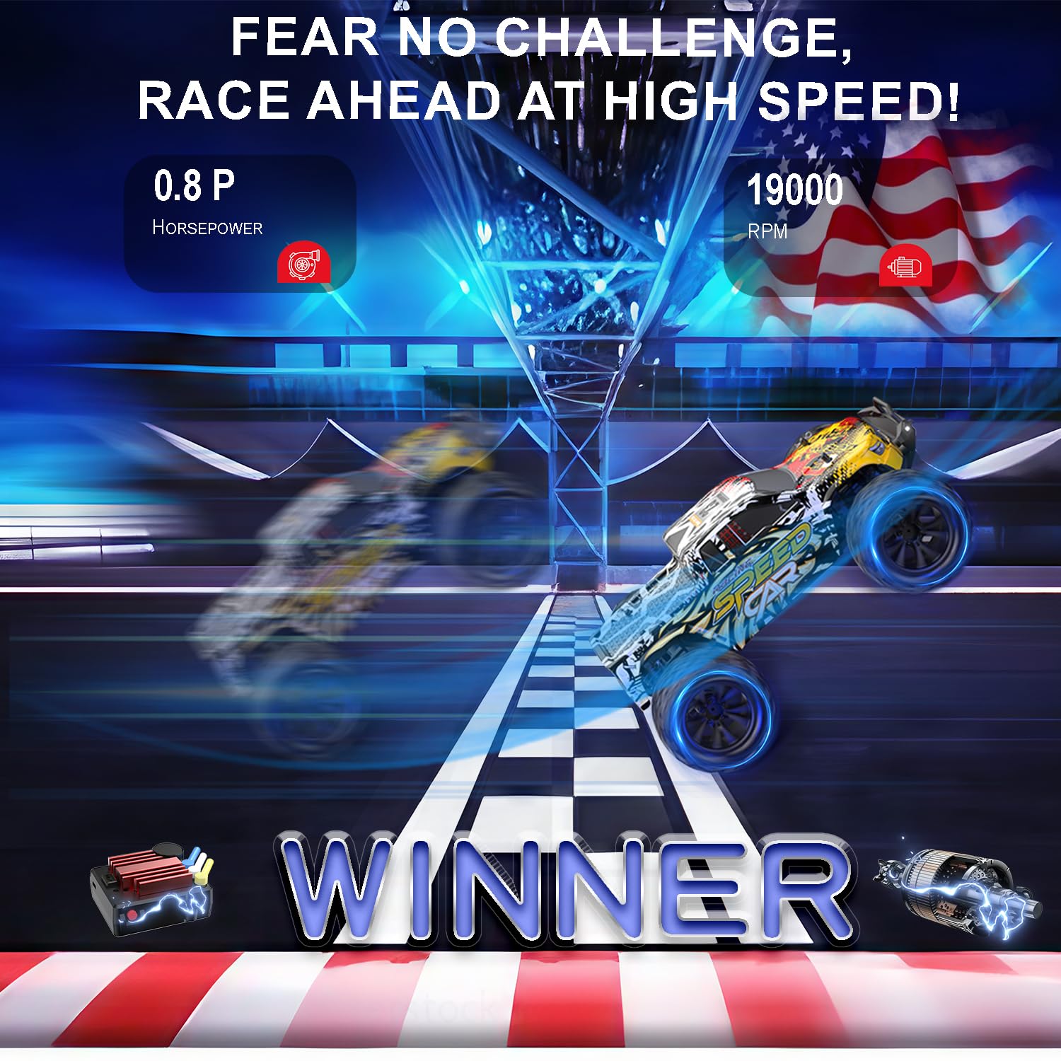 Deerc High-Speed 4WD RC Monster Truck 30+ MPH photo 7