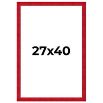27x40 Frame Red Burl Solid Wood Picture Frame Width 1.75 Inches | One Sheet Movie Poster Frame |