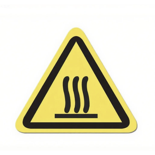 Calcomanía autoadhesiva de vinilo para señales de advertencia, 10 x 10 cm