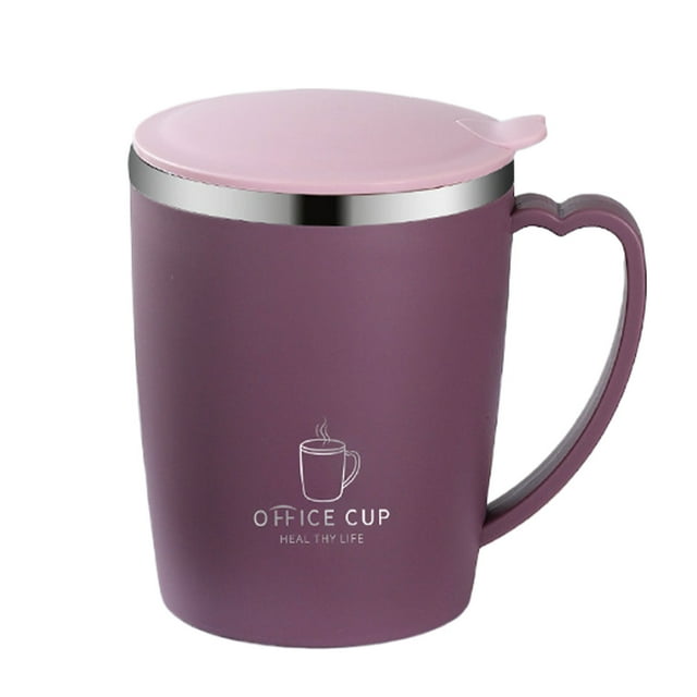 Youkk Stainless Steel Cup Leak-Proof Lid Portable Size Multiple Color Options Gift Idea Coffee Mug Cups Purple