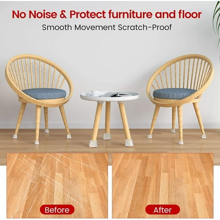 48 Pieces Chair Leg Floor Protectors, What To Put Under Chair Legs Protect Hardwood Floors