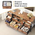 thumbnail image 3 of TV Stand 9 Drawer Dresser Storage with Power Outlet w/Side Pockets & Hooks, 3 of 5