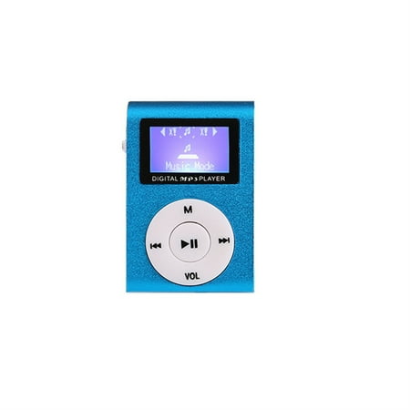 Yesfashion Mini Cube Clip-type Mp3 Player Display Rechargeable Portable Music Speaker with Earphone Usb Cable