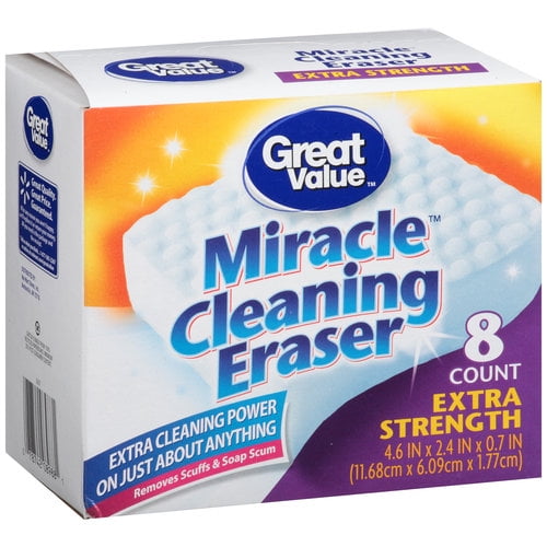 Great Value Extra Strength Miracle Cleaning Eraser, 8 Count Walmart