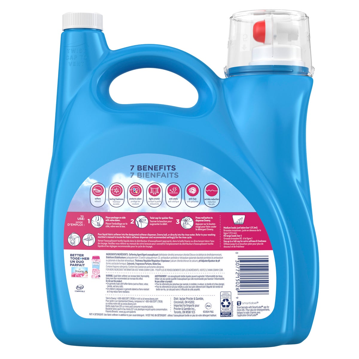 Downy Soft April Fresh Fabric Softener, 147oz (251 Loads) photo 4