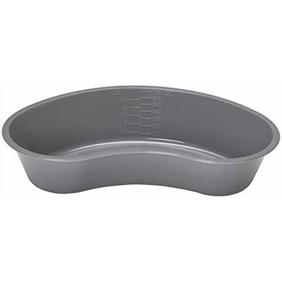 Graduated High Quality 700 cc Kidney Shaped Grey Emesis Basin (Pack of 4)