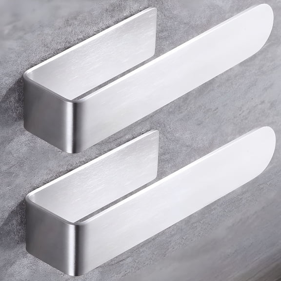 LAMIRO Hand Towel Holder/Towel Bar - Self Adhesive Hand Towel Rack Stainless Steel Towel Ring for Bathroom Kitchen,2 Packs