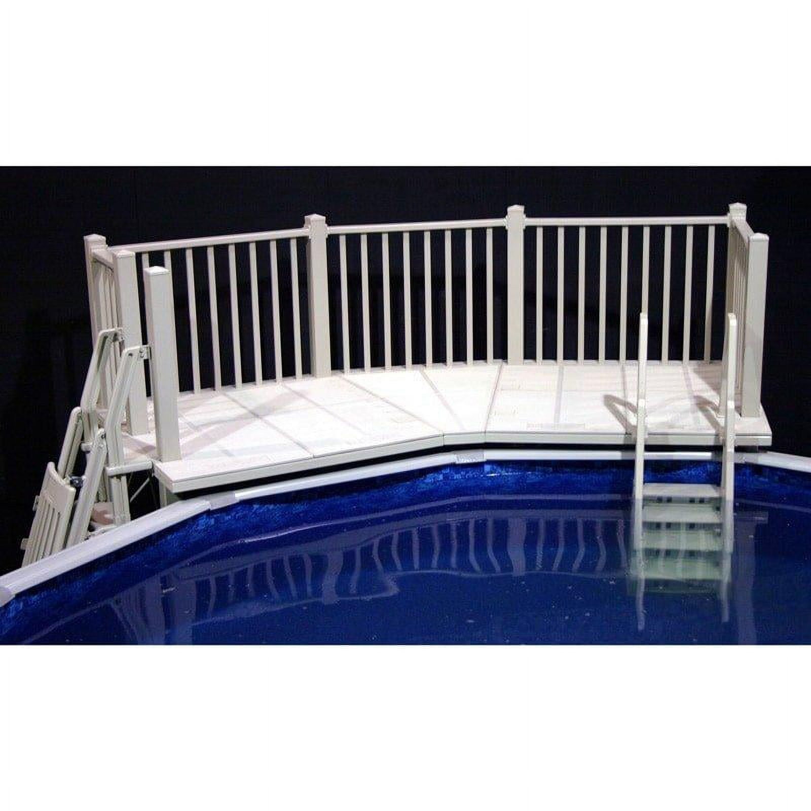 Vinyl Works Uv Resistant Above Ground Fan Deck Kit Pool Ladder, Resin, 5 x 13.5 ft, 580.0 lbs