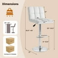 thumbnail image 3 of Costway Tabourets de Bar Pivotants Modernes Ensemble de 4 avec Base en Métal Robuste et Dossier Repose-Pieds Blanc, 3 of 9