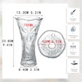 thumbnail image 4 of Jarrón de cristal Kanpura, 23 cm, para mesas y centros de mesa con flores, 1,04 kg, 4 of 9