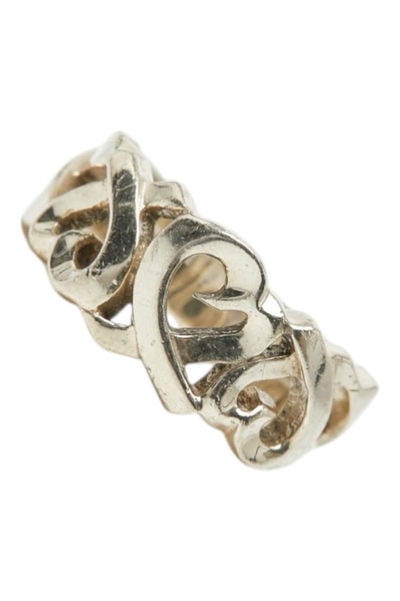 Pre-Owned Tiffany & Co. Triple Loving Heart Ring, 925 Sterling Silver, Women's. TIFFANY