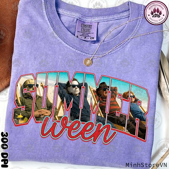 Killers Summer Vibes Tshirt, Summer Halloween Tshirt, Horror Summerween Tshirt, Horror Characters Tshirt, Funny Halloween in Summer