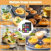 MWAOWM 2 Pcs Muffin Pan with 24 Silicone Baking Cups, 12 Cup Nonstick Cupcake Pan, Black