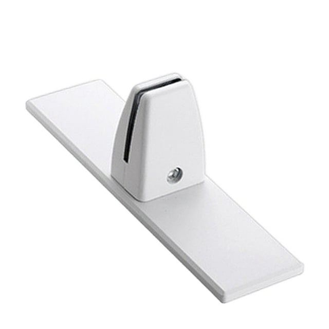 koolsoo Adjustable Office Table Partition Bracket Divider Glass Screen Pins Clamp Office No Drilling White