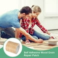thumbnail image 6 of Uxcell 1-Roll Wood Grain Repair Tape, 2.24inch x 15ft Self-Adhesive Wood Floor Tape, Realistic Textured Repair [Light Chestnut], 6 of 7