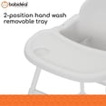 thumbnail image 6 of Babideal Lightweight Baby High Chair with Tray & Harness – White, Portable Easy-Clean Feeding Chair, 6 of 12