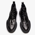 thumbnail image 2 of Cowboy Boots Slip Chunky Heel Resistant Leather Country Work Boot Classic Breathable Lace-Up High-top Zip Western Boots, 2 of 6