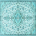 thumbnail image 1 of Ahgly Company Indoor Square Persian Light Blue Traditional Area Rugs, 4' Square, 1 of 4
