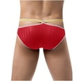 thumbnail image 4 of DJDLJWCJ Mens Bikini Briefs, Breathable Men's Erotic Briefs Soft Transparent Underpants Wine XL, 4 of 4