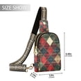 thumbnail image 2 of FORMRS Womens Crossbody Sling Bag Travel Daypack Shoulder Chest Backpack, Dark Tartan Pattern, 2 of 7