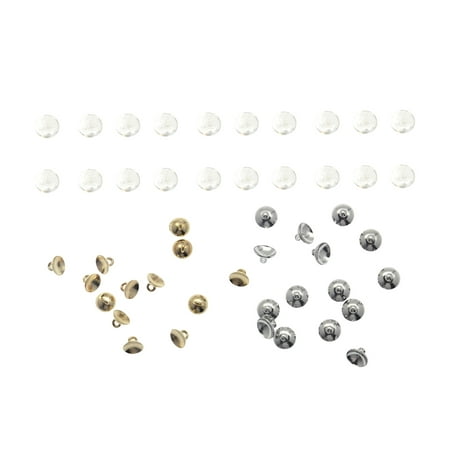 

NUOLUX 100pcs Glass Ball Pendants Charms Creative DIY Jewelry Making Accessory for Necklace Bracelet (50pcs Glass Balls 25pcs Golden Ball Caps 25pcs Silver Ball Caps)