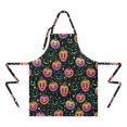 thumbnail image 2 of Colorful Halloween Pumpkins Apron-Garden Aprons for Women with Pockets-Cotton Linen Waterproof Kitchen Cooking Gardening Aprons Adjustable for Kitchen,Cooking,BBQ and Salon 32"x27", 2 of 7