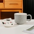 thumbnail image 4 of Taza de desayuno de gato con relieve de dibujos animados de cerámica de 480ml, taza de avena para el hogar del estudiante, 4 of 5