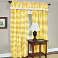 thumbnail image 3 of Traditional Elegance Buffalo Check Window Curtain Tie Up Shade - 42x63 - Yellow, 3 of 5