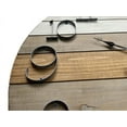 thumbnail image 4 of Brenna Round Wood Rustic Farmhouse Style Wall Clock, 4 of 6