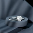 thumbnail image 3 of 925 Sterling Silver 3 Carat Round Moissanite Solitaire With Accents Women Wedding Engagement Promise Ring_8, 3 of 4