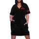 thumbnail image 1 of Vestido de bolsillo suelto con logotipo rojo, vestidos de fiesta para mujer, vestidos de verano para mujer, vestidos largos con velo., 1 of 6