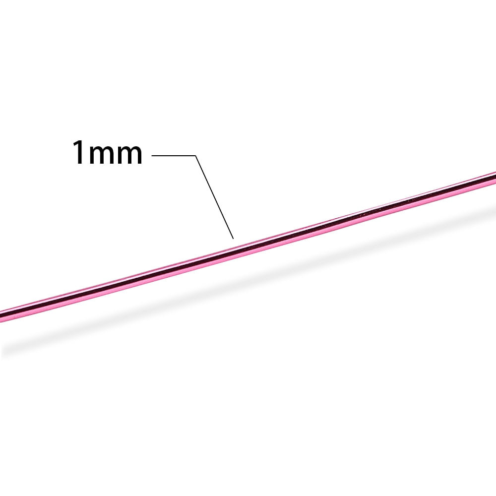1 Set DIY Jewelry Kits with Aluminum Wire and Iron Side Cutting Pliers Hot Pink 1mm about 23m/roll 6rolls/set