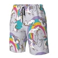 thumbnail image 5 of Disketp Men'S Swim Trunks Hawaiian Breathable Surf Beach Swimsuits Mesh Lining Beach Shorts With Pockets-Unicorn Doingyoga, 5 of 9