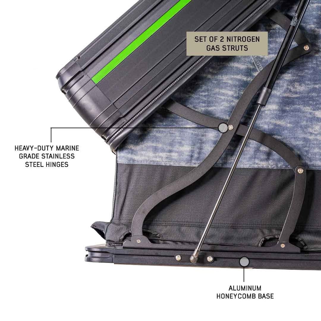XD Everest 2 - Cantilever Aluminum Roof Top Tent, 2 Person, Grey Body & Black Rainfly