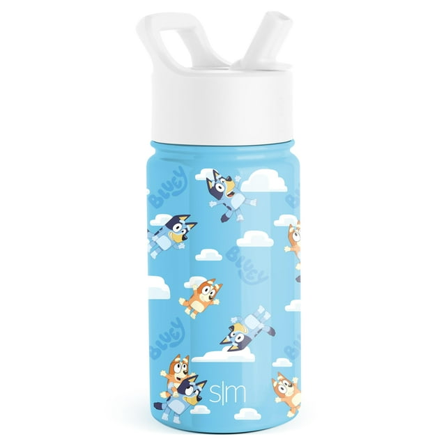 Botella de agua Simple Modern Bluey Kids Straw de 400 ml con aislamiento