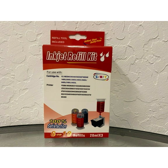 CL-246 CL-246XL COLOR Cartridges DIY Refill kit Box for Canon PIXMA