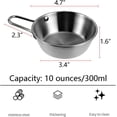 thumbnail image 3 of 2-Pack Makgeolli Bowls, 304 Stainless Steel Korean Traditional Bowls Rice Wine Bowl with Handle, Hiking Soup Dish, Food Bowl Camp Cup, 4.7 Inch, 10 Ounces (Silver), 3 of 6