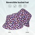thumbnail image 2 of Balery Skull colorful mushroom rainbow Sombreros para el sol para hombre y mujer, sombrero de pescador con UPF 50+, 2 of 6