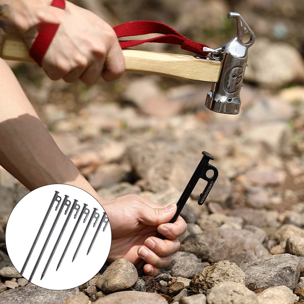 CENL 20/30/40cm Length Carbon Steel Tent Grounds Nails Stakes Outdoor Tent Pegs