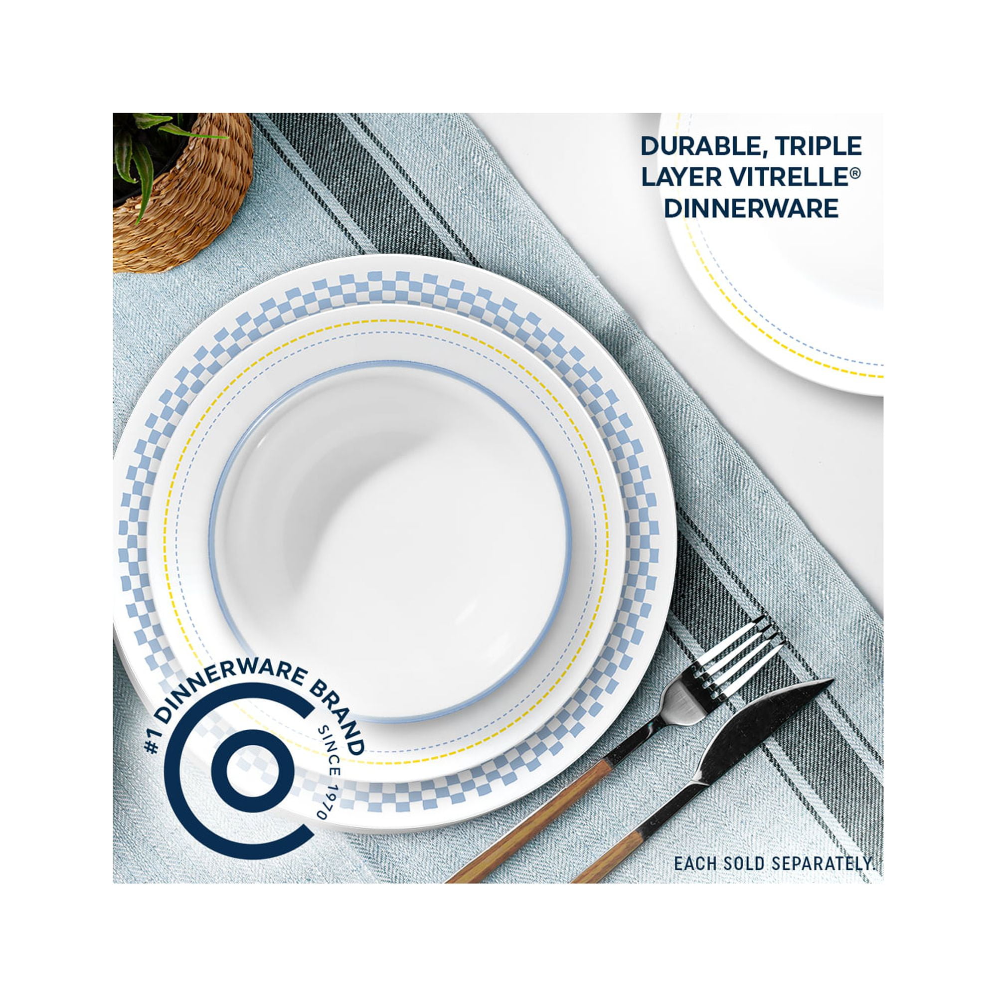 (2 pack) Corelle Amelia 18 oz Glass Cereal/Soup Bowl