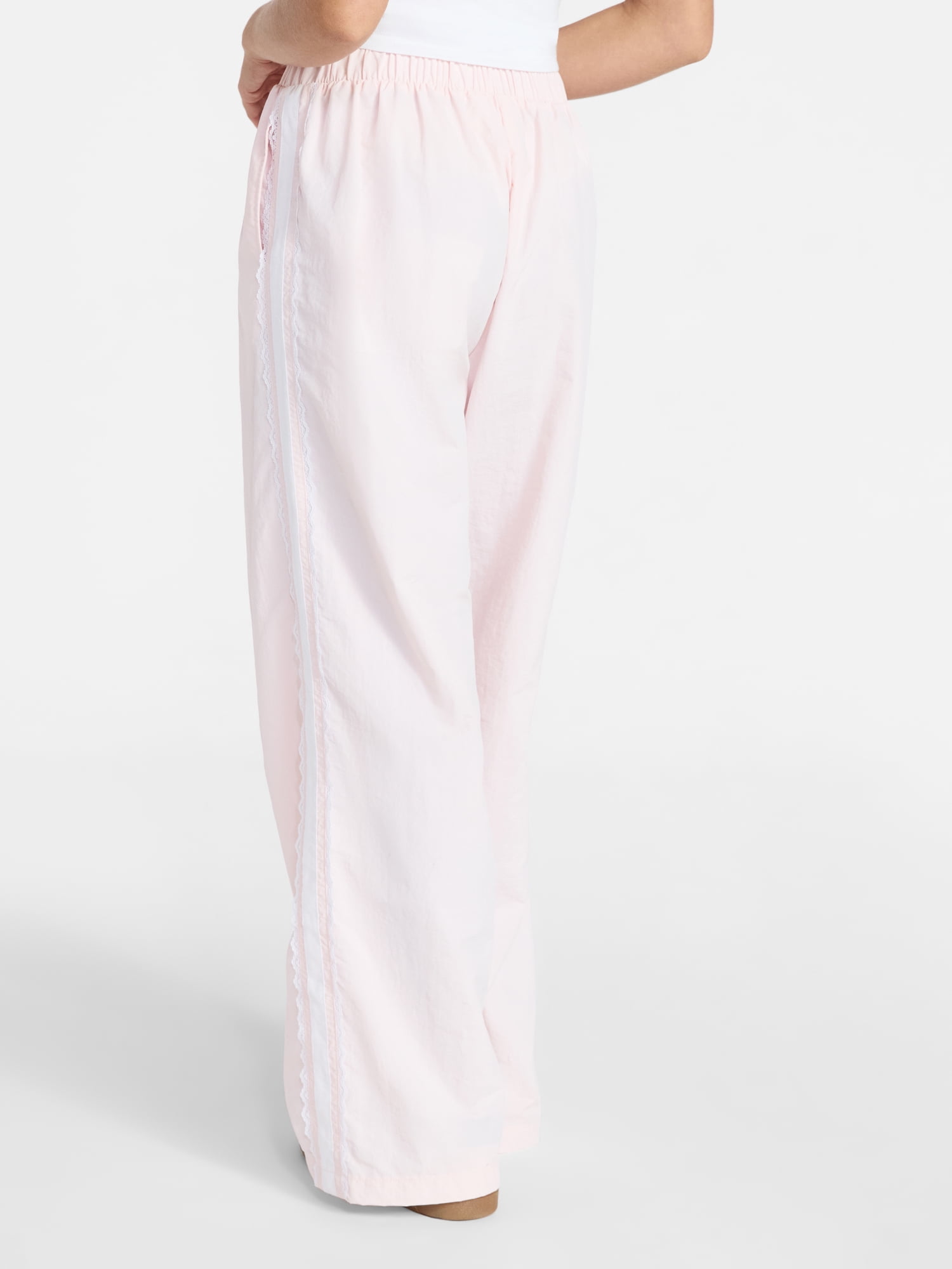 No Boundaries Lace Side Stripe Track Pants, 30.5'' Inseam, Women's XXS-XXL
