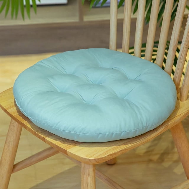Nvzi Cojín de asiento para jardín, patio, hogar, cocina, oficina, grueso y cómodo, azul agua, 16 x 16 pulgadas