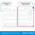 thumbnail image 4 of Blue Sky 2026-2027 Weekly and Monthly Academic Year Student Planner Calendar, July 2026 - June 2027, 8.5" x 11", Flexible Cover, Wirebound, Laminated Tabs, Storage Pocket, Star Confetti Bright, 4 of 10