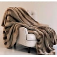 thumbnail image 2 of Plutus 114" x 120" Sheared Faux Chinchilla Luxury Throw in Gold, 2 of 3