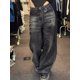 thumbnail image 4 of Pantalones vaqueros holgados de gran tamaño para mujer, pantalones de mezclilla Vintage, pantalones de Hip Hop para dama de oficina, pantalones elegantes de moda, Y2k, otoño, 4 of 5