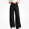 thumbnail image 2 of ITSAME Girls Wide Leg Sweatpants Ruffle Elastic Waist Loose Fit with Pockets Fall Winter Warm Casual Pants Size 9, 2 of 6
