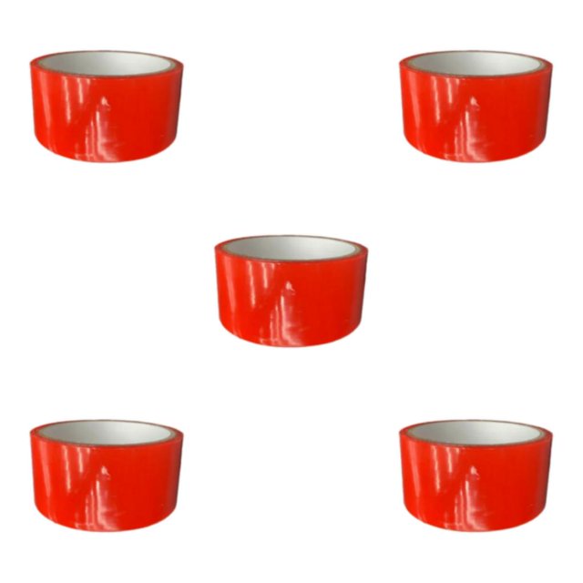 Destyer Funny Sticky Ball Rolling Tapes for Entertaining Game Red 10m 5Set